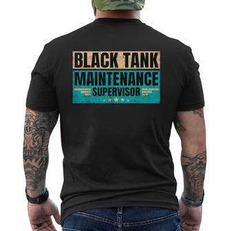 Black Tank Maintenance Supervisor Father's Day Men's T-shirt Back Print - Thegiftio UK