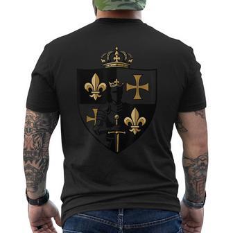 Blason Royal Français Chevalier Fleur De Lys Médiéval T-shirt imprimé au dos - Cadeauxyz