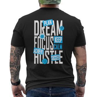 Blue Dream Focus Hustle Blue Graphic Men's T-shirt Back Print - Thegiftio UK