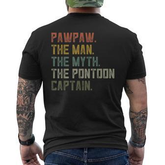 Boat Sailing Pawpaw Pontoon Captain Apparel Boating Men's T-shirt Back Print - Thegiftio UK