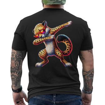 Bonitas Y Divertidas Gafas Deol Para Niños Dabbing Cheetah Para Bailar Camiseta Hombre Estampado Espalda - Regaloses