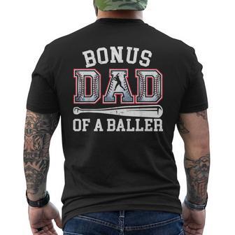 Bonus Dad Baseball Dad Fathers Day Men's T-shirt Back Print - Thegiftio UK