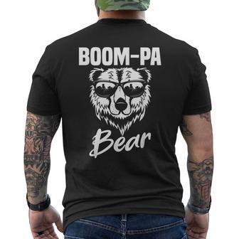 Boom-Pa Bear Wearing Cool Sunglasses Fathers Day Men's T-shirt Back Print - Monsterry