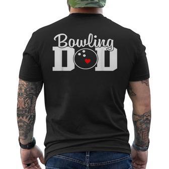 Bowling Dad Team Player Party Bowling Legend Father's Day Men's T-shirt Back Print - Monsterry