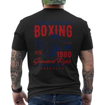 Boxing 伝説のボクサー 最大の戦い チャンピオンシップ ボクシング メンズTシャツ バックプリント - Kawaiitshirt