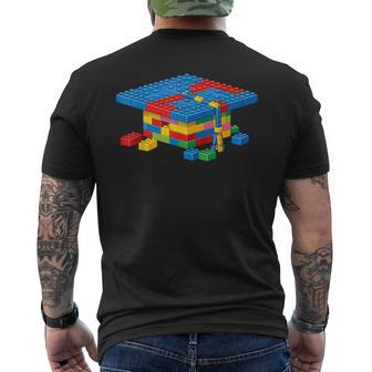 Brick Builder Blocks Graduating Graduate Happy Graduation Men's T-shirt Back Print | Mazezy