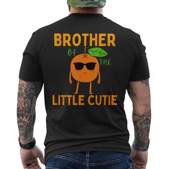 Brother Little Cutie Orange Fruit 1St Birthday Family Party Men's T-shirt Back Print - Thegiftio