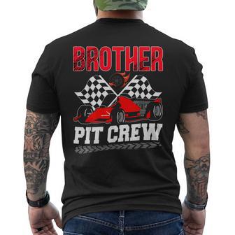 Brother Pit Crew Racing Family Race Car Birthday Boy Men's T-shirt Back Print - Thegiftio UK