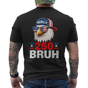 Bruh 250 Anniversary Usa Boys Kids 250 Years 4Th Of July Men's T-shirt Back Print - Thegiftio UK