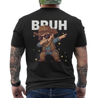 Bruh Cowboy Humoristique Pour Enfants Garçons Amoureux De L'ouest T-shirt imprimé au dos - Cadeauxyz