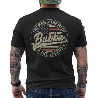 Bubba The Man The Myth The Legend Us Flag Father's Day Men's T-shirt Back Print - Thegiftio UK