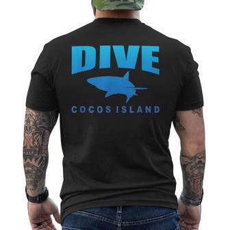 Bucear Cocos Con Tiburón Buceo En Cocos Island Azul Camiseta Hombre Estampado Espalda - Regaloses