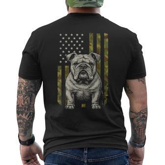 Bulldog Us Flag 4Th Of July Men's T-shirt Back Print - Thegiftio UK