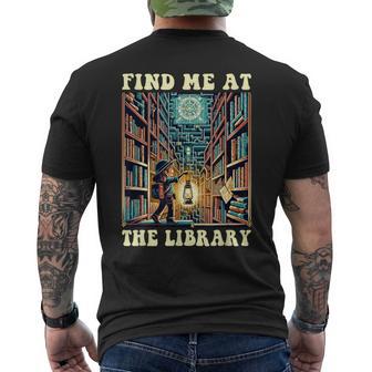 Buscar En La Biblioteca Amante De La Lectura Gusano De Biblioteca Camiseta Hombre Estampado Espalda - Regaloses