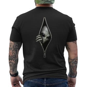 Cadeau Original 3D Alien Extraterrestre Ovni Trompe Œil Ufo T-shirt imprimé au dos - Cadeauxyz
