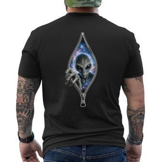 Cadeau Original Ovni Alien Extraterrestre Ufo Trompe Œil 3D T-shirt imprimé au dos - Cadeauxyz