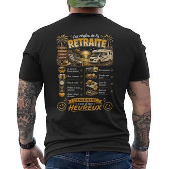 Cadeau Retraité Homme Original Les Règles De La Retraite T-shirt imprimé au dos - Cadeauxyz
