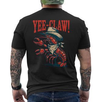 Cajun Seafood Festival Cowboy Crawfish Meme Yee Claw Men's T-shirt Back Print - Monsterry