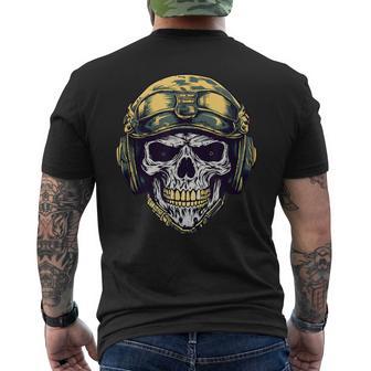 Calavera Táctica Militar Cascooldado Camiseta Hombre Estampado Espalda - Regaloses
