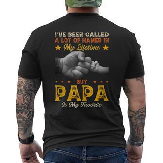 Called Lot Of Names But Papa Is Favorite Fathers Day Men's T-shirt Back Print - Thegiftio UK