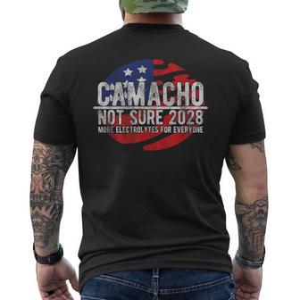 Camacho Not Sure For President 2028 Usa Vintage Men's T-shirt Back Print - Thegiftio UK