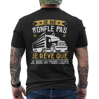 Camion Camionneur Humour Routier Poids Lourd T-shirt imprimé au dos - Cadeauxyz