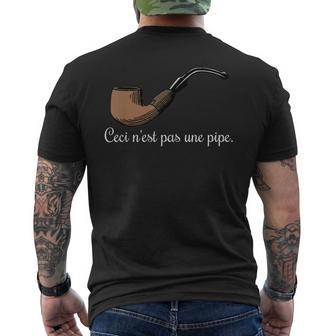 Camisa Ceci N'est Pas Une Pipe Esto No Es Una Pipa Camiseta Hombre Estampado Espalda - Regaloses