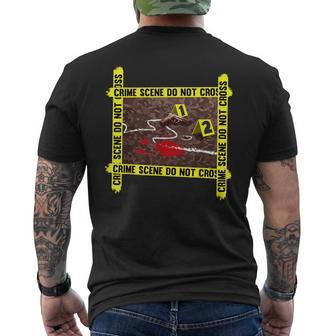 Camisa De Escena Del Crimen Camiseta Hombre Estampado Espalda - Regaloses
