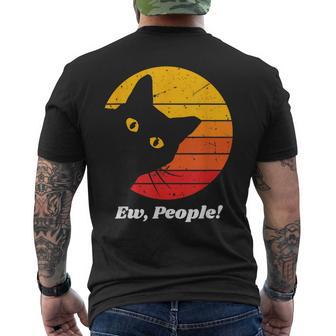 Camisa Negra De Gato Ew People Divertida Para Amantes De Los Gatos Camiseta Hombre Estampado Espalda - Regaloses