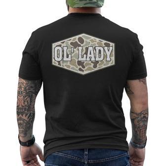 Camo Ol' Lady Hunting Camouflage Ol' Lady Men's T-shirt Back Print - Thegiftio