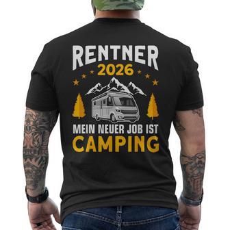 Camper Wohnmobil Ruhestand 2026 Camping Rentner T-Shirt mit Rückendruck - Seseable