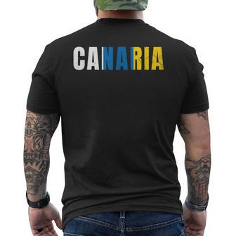 Canaria Bandera Islas Canarias Tenerife Gran Canaria Camiseta Hombre Estampado Espalda - Regaloses