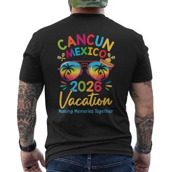 Cancun Mexico Vacation Beach 2026 Trip Squad Family Matching Men's T-shirt Back Print - Thegiftio