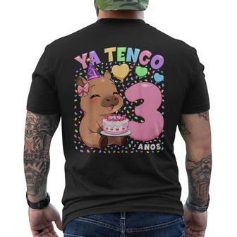 Capybara Niñas 3 Cumpleaños Carpincho Ya Tengo 3 Años Camiseta Hombre Estampado Espalda - Regaloses