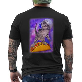 Cat Galaxy Flying Tacos Space Kitty Adventure Men's T-shirt Back Print - Thegiftio UK