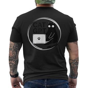 Catgpt Cat Lovers Cute Cat Tech Ingenieros De Gatos Nerds Ai Humor Camiseta Hombre Estampado Espalda - Regaloses
