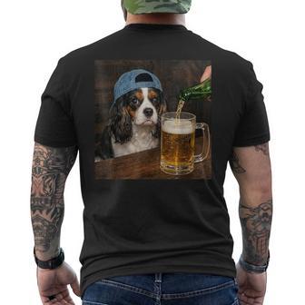 Cavalier King Charlespaniel Bere Birra Divertente Cane Meme T-shirt da uomo con stampa posteriore - Novitaregali