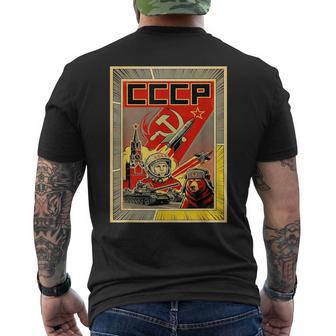 Cccp Poster Retrò Propaganda Russa T-shirt da uomo con stampa posteriore - Novitaregali