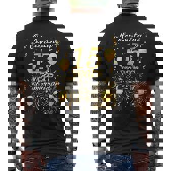 Celebrate 15 Years Of Marriage The 15Th Wedding Anniversary Men's T-shirt Back Print | Seseable UK