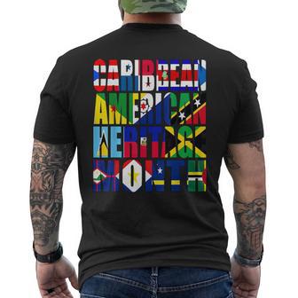 Celebrate Caribbean American Heritage Month Pride Culture Men's T-shirt Back Print - Thegiftio UK