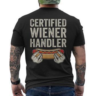 Certified Wiener Handler Bbq Hot Dog Grilling Men's T-shirt Back Print - Thegiftio UK