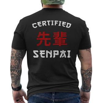 Certifiedenpai Waifu Otaku Giapponese Anime T-shirt da uomo con stampa posteriore - Novitaregali