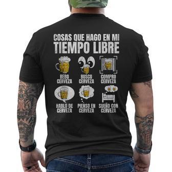Cerveza Hombre Cosas Que Hago En Mi Tiempo Libre Cerveza In Mangas Camiseta Hombre Estampado Espalda - Regaloses