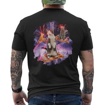 Chats Avec Des Yeux Laser I Cat Kitten Laserpace Pizza T-shirt imprimé au dos - Cadeauxyz
