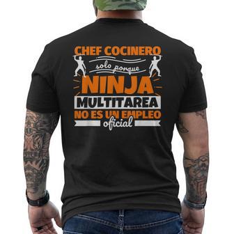Chef Cocinero Regalo Divertido Ninja Camiseta Hombre Estampado Espalda - Regaloses