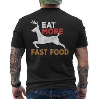Chemise De Chasse Humoristique Eat More Fast Food T-shirt imprimé au dos - Cadeauxyz