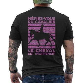 Chevaux Cheval Cavalier Le Cheval Est Inoffensif Equitation T-shirt imprimé au dos - Cadeauxyz