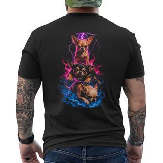 Chihuahua Rayo Fantasía Perro Arte Camiseta Hombre Estampado Espalda - Regaloses
