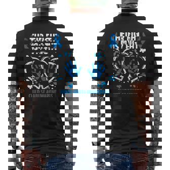 Child Abuse Prevention Child Abuse Awareness Blue Ribbon Men's T-shirt Back Print | Seseable UK