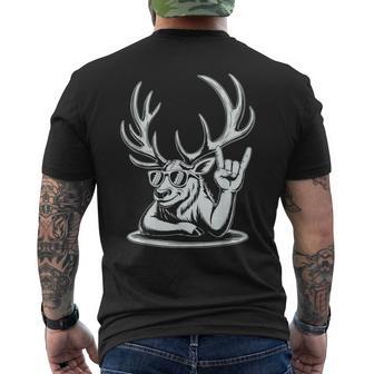 Ciervo Punk Rock Rocker Heavy Metal Camiseta Hombre Estampado Espalda - Regaloses